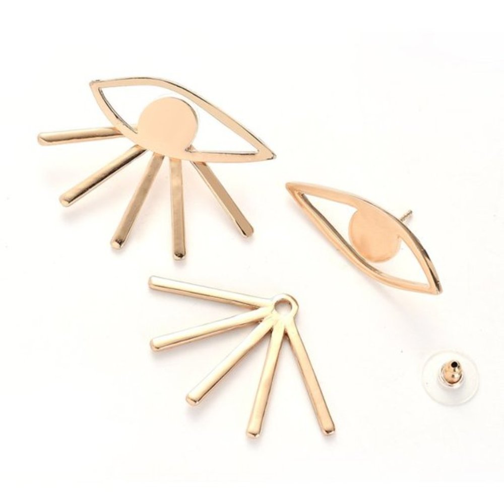 Eyes Light Ray Earrings Egypt Style - Picture 3 of 10